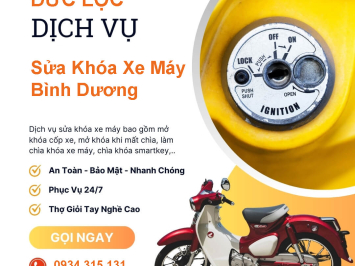 Dịch Vụ Sửa Khóa Xe Máy Bình Dương Chuyên Nghiệp - Sửa Khóa Đức Lộc