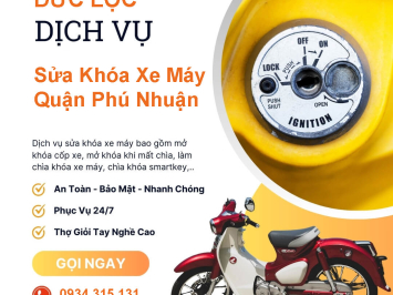 Dịch Vụ Sửa Khóa Xe Máy Quận Phú Nhuận - Sửa Khóa Đức